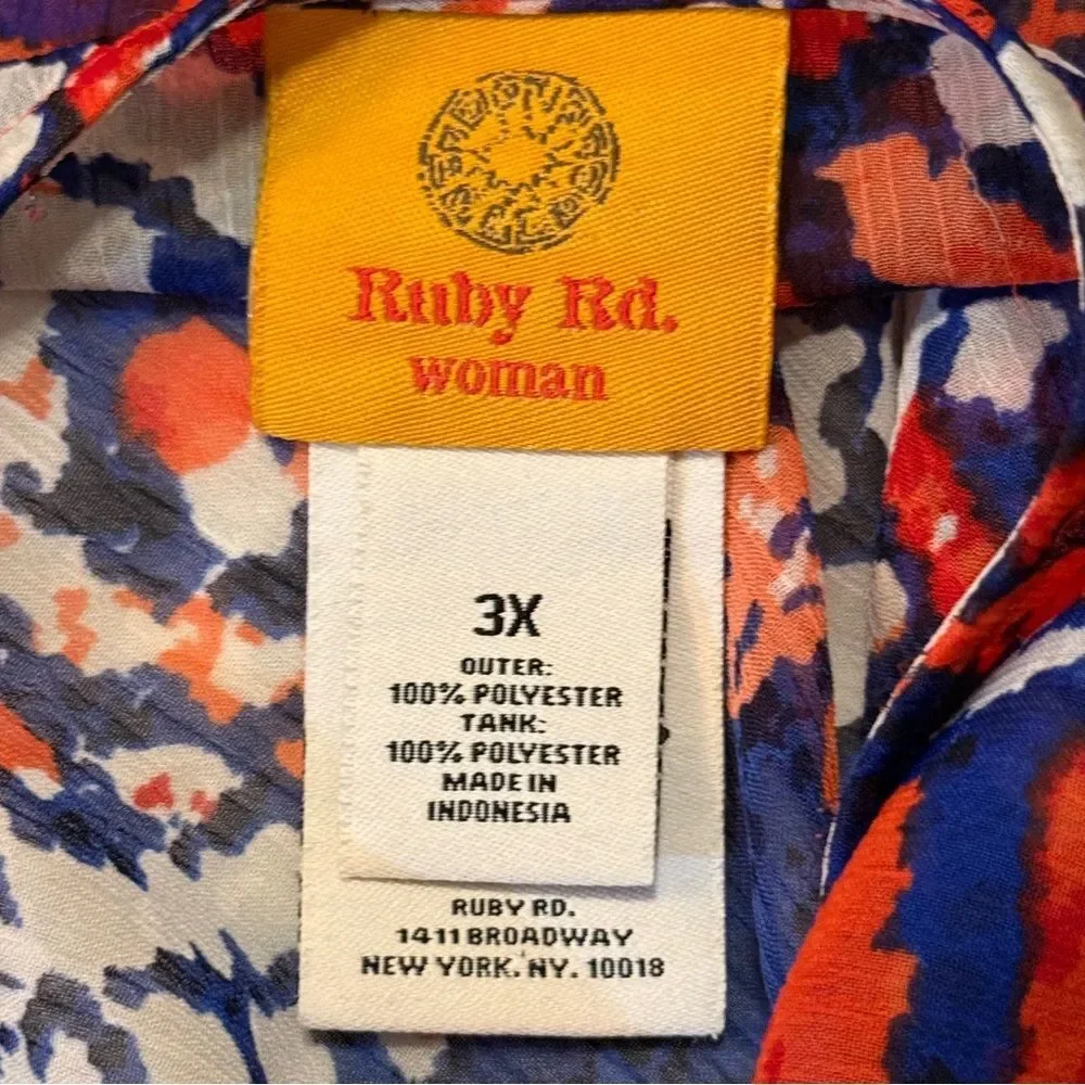 Ruby Rd. Multicolor Abstract Top - Picture 2 of 12